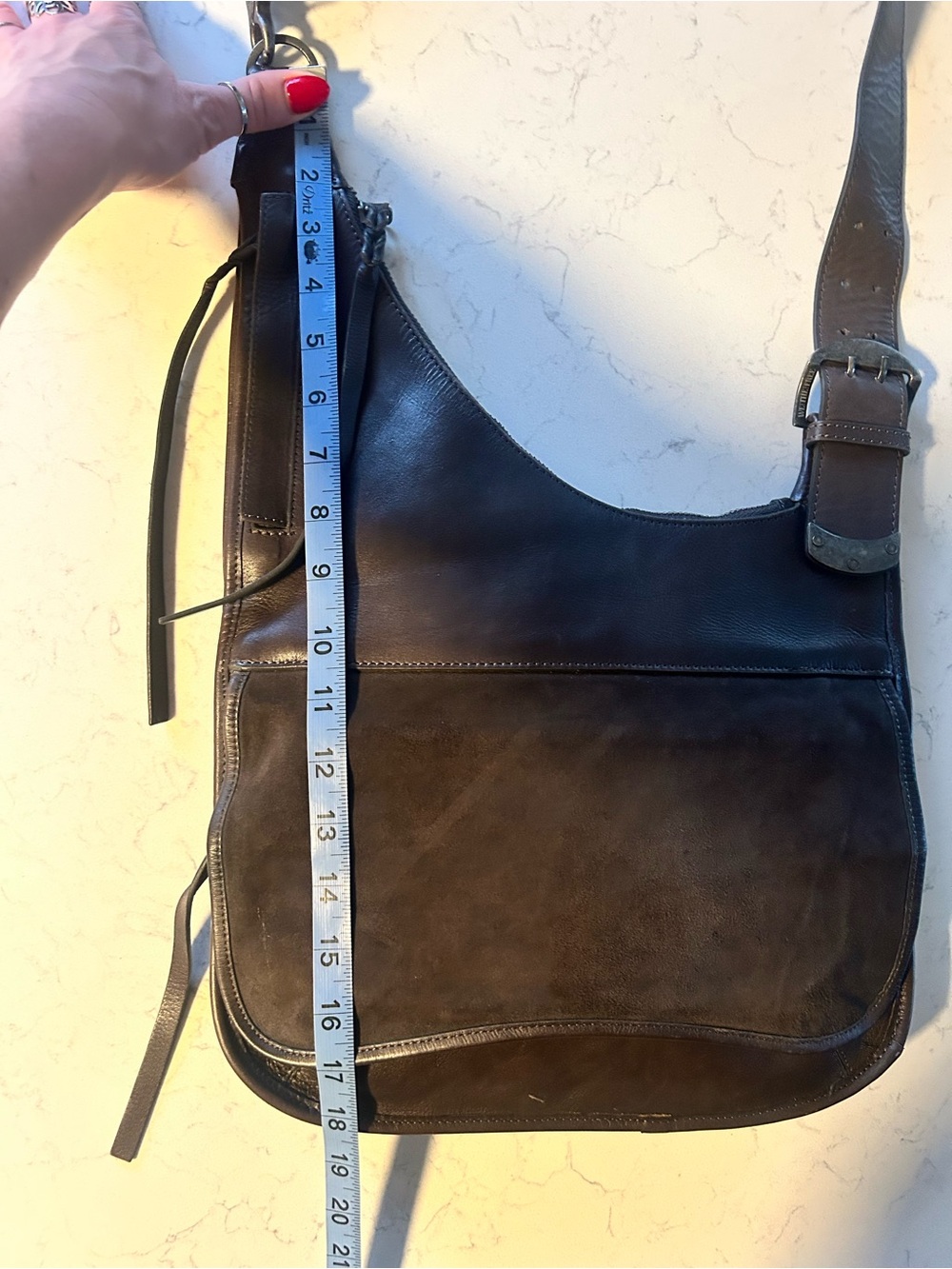 EUC WE THE FREE Roots Revival Sling Shoulder Crossbody Bag in Espresso - Picture 13 of 16